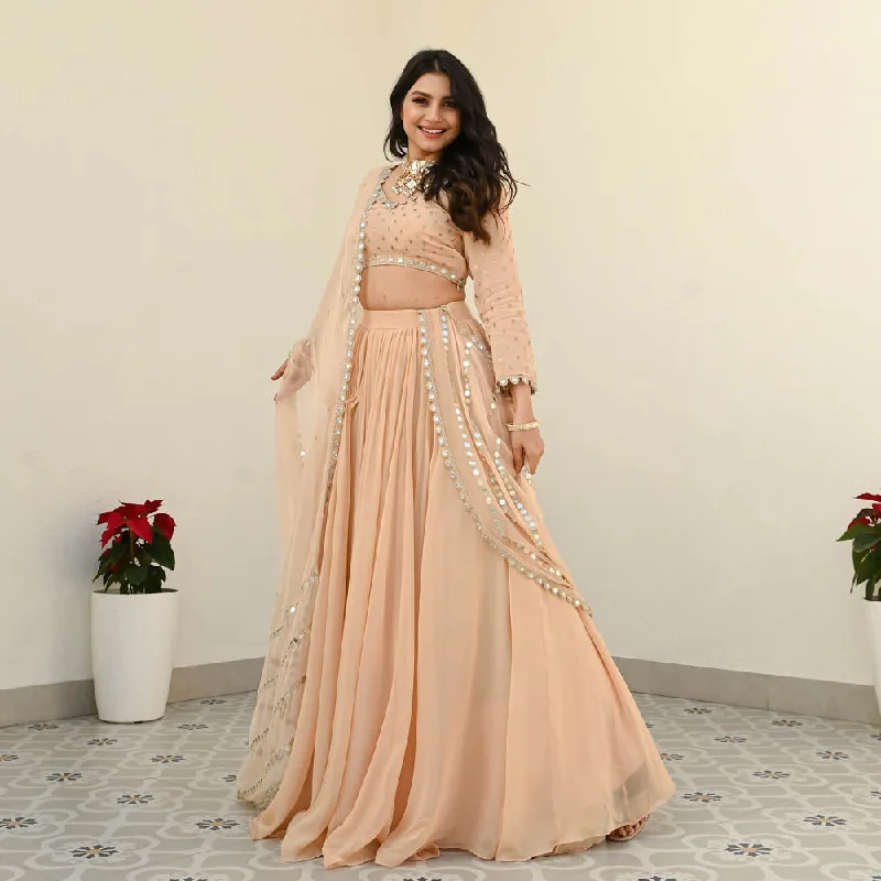 Bunaai Dew Georgette Lehenga Choli Dupatta