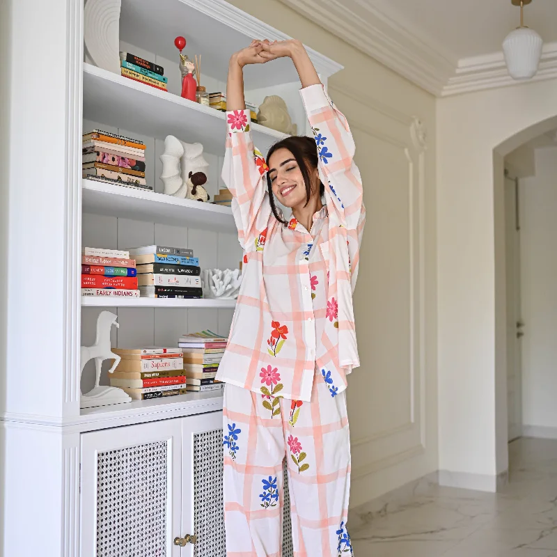 Stripe Floral Pyjama Set