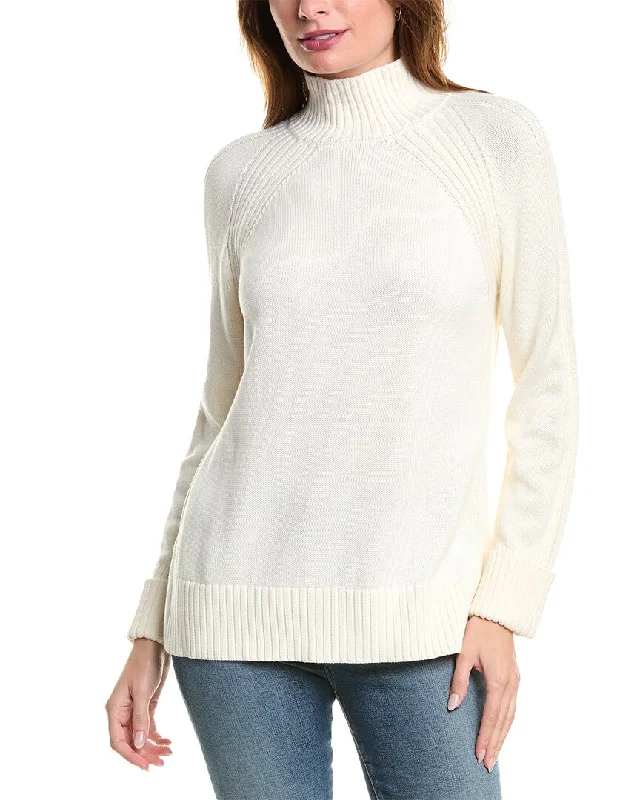 Jones New York Directional Mock Neck Sweater