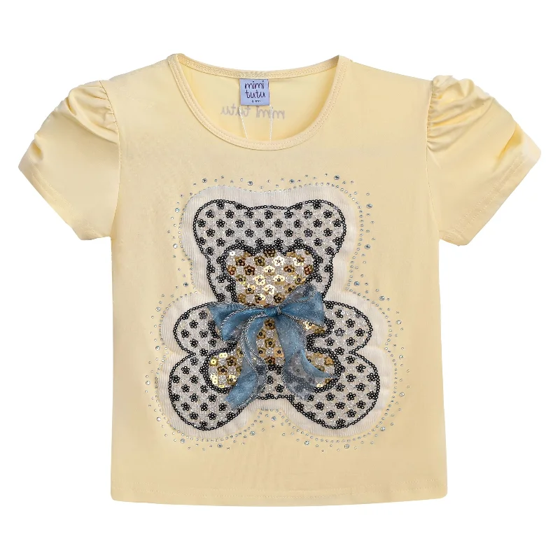 Yellow Bear Applique T-Shirt