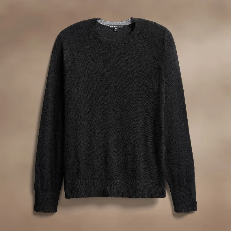 Ultra Fine Cashmere Crew - Black