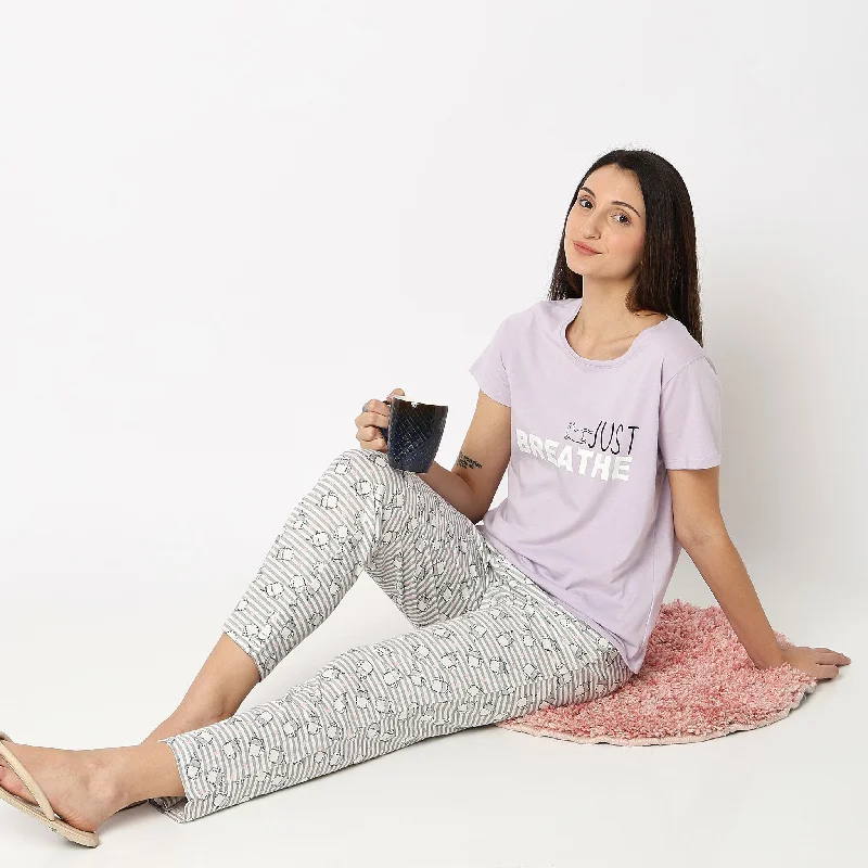 Regular Fit Printed Lounge T-Shirt