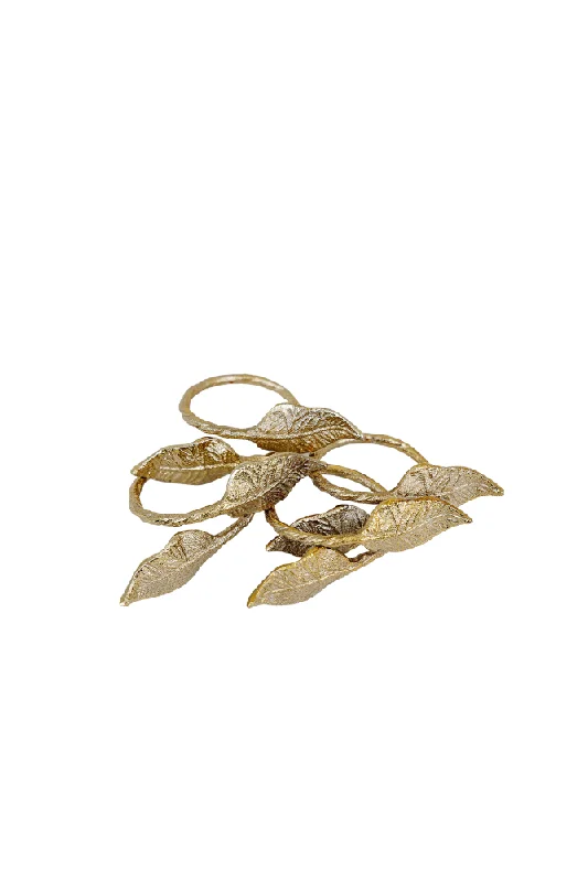 Leaf Napkin Ring Set