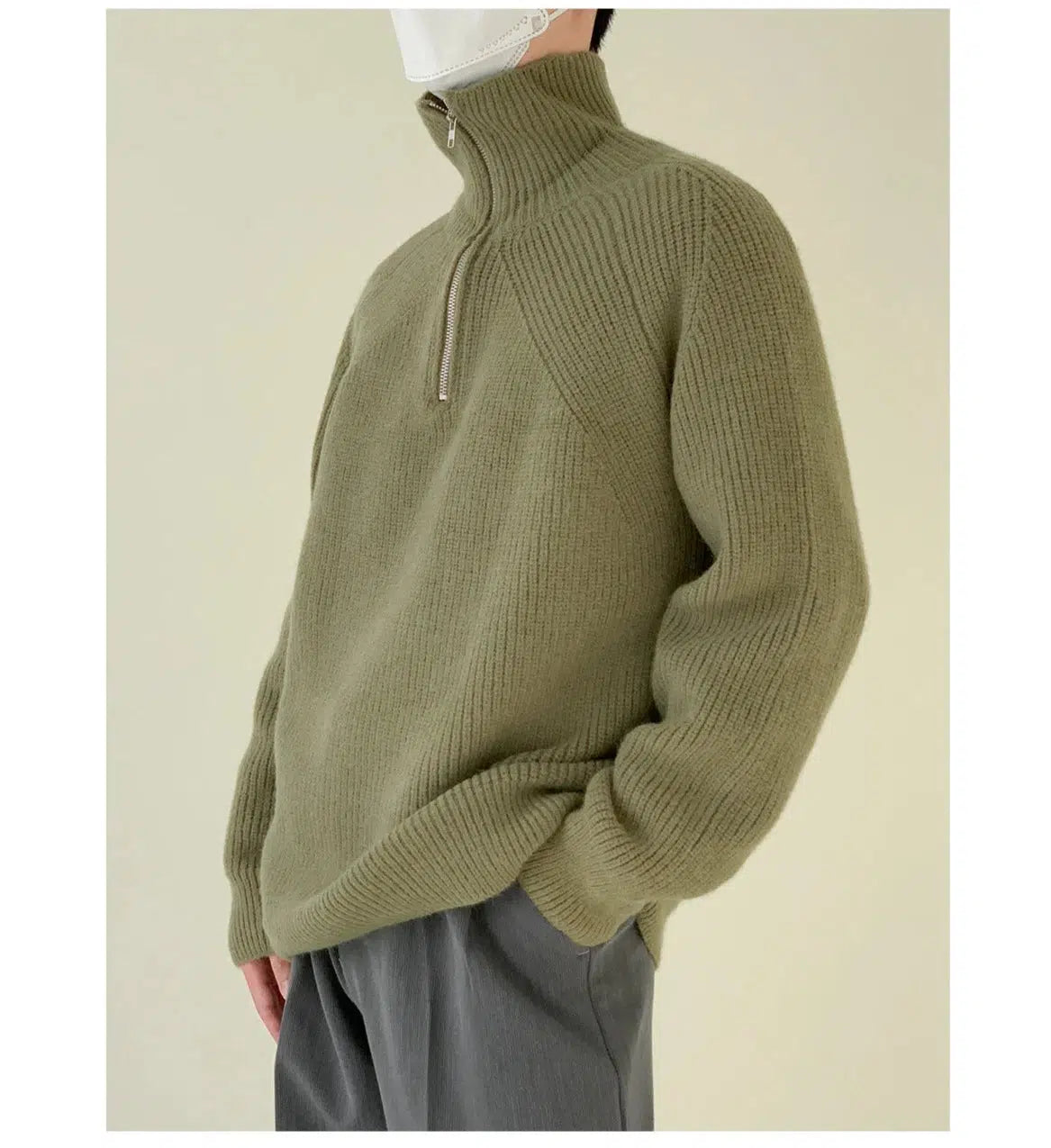 Stand-up Collar Turtle-Neck Sweater