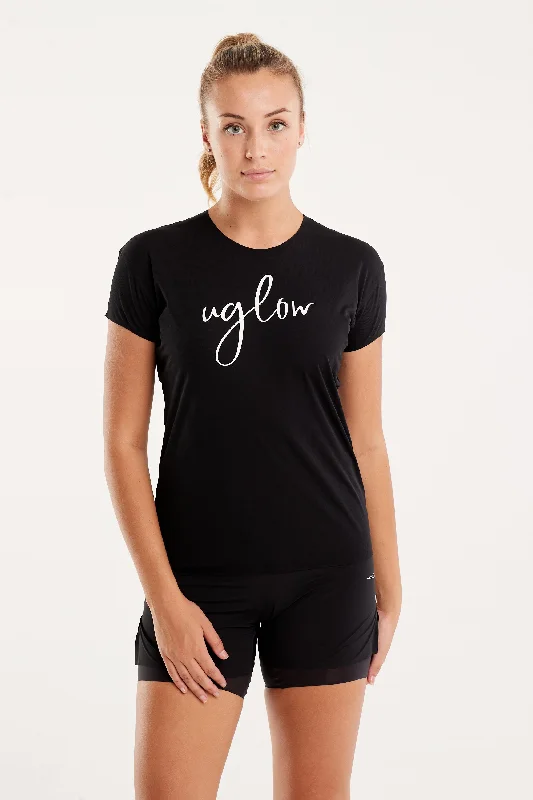 Uglow Women's Tee Super Light Recycled poly dyed - Black