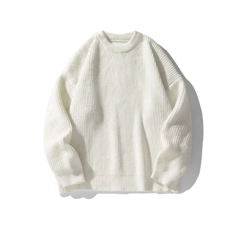 Pleated Knitted Round Neck Bottoming Sweater