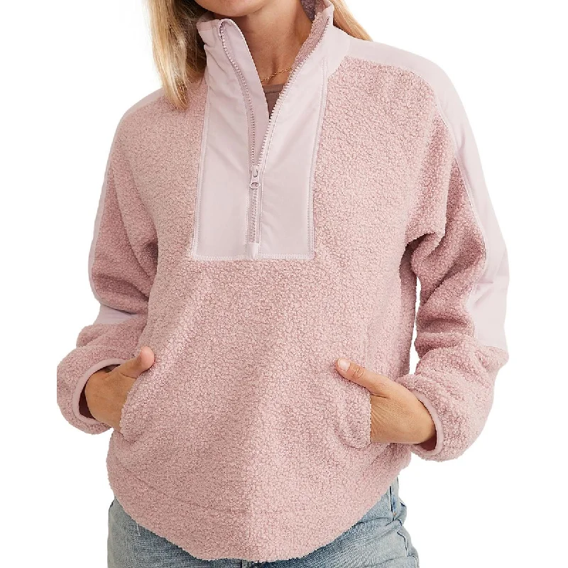 Womens Sherpa 1/2 Zip Pullover Sweater