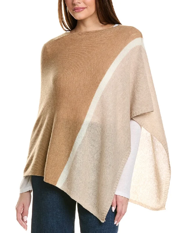 Forte Cashmere Stripe Cashmere Poncho