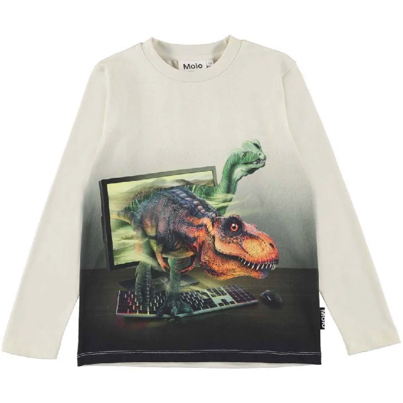 White Dino Graphic T-Shirt