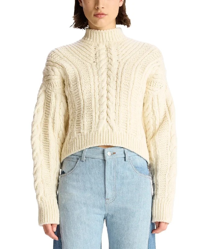 A.L.C. Shelby Mock Neck Wool Sweater