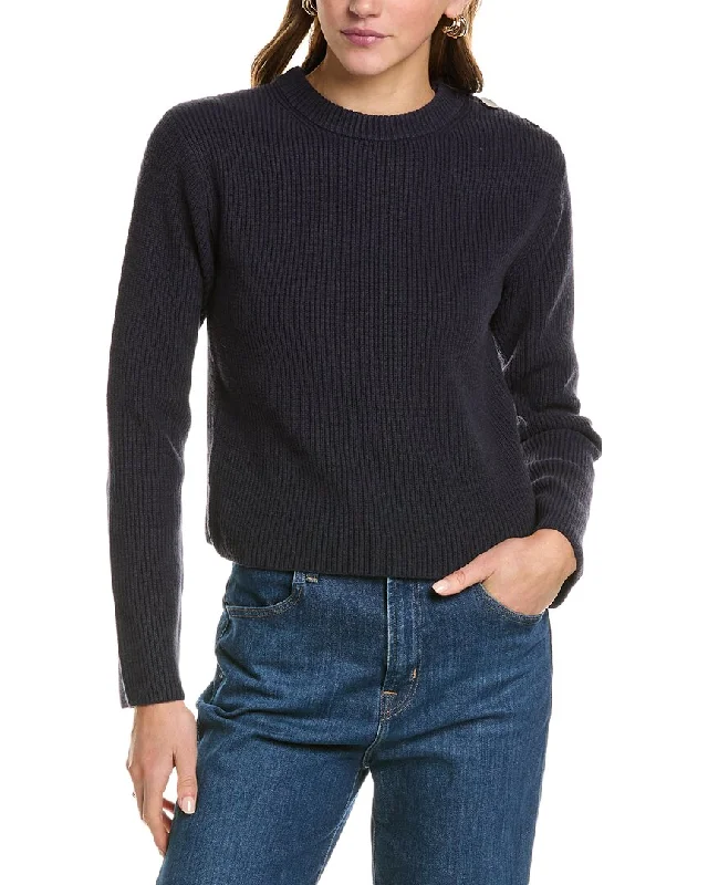 Vince Button Shoulder Sweater