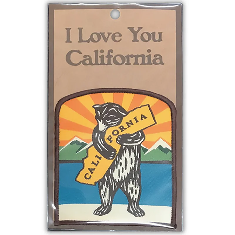 I Love You Califoria Mountain Bear Patch