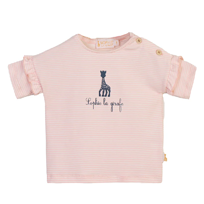 Pink Giraffe Cotton T-shirt