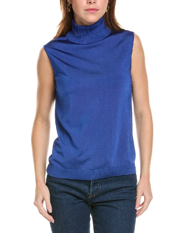 Lafayette 148 New York Sleeveless Turtleneck Shell