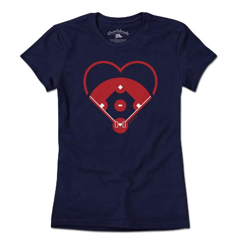 Baseball Diamond Heart T-Shirt