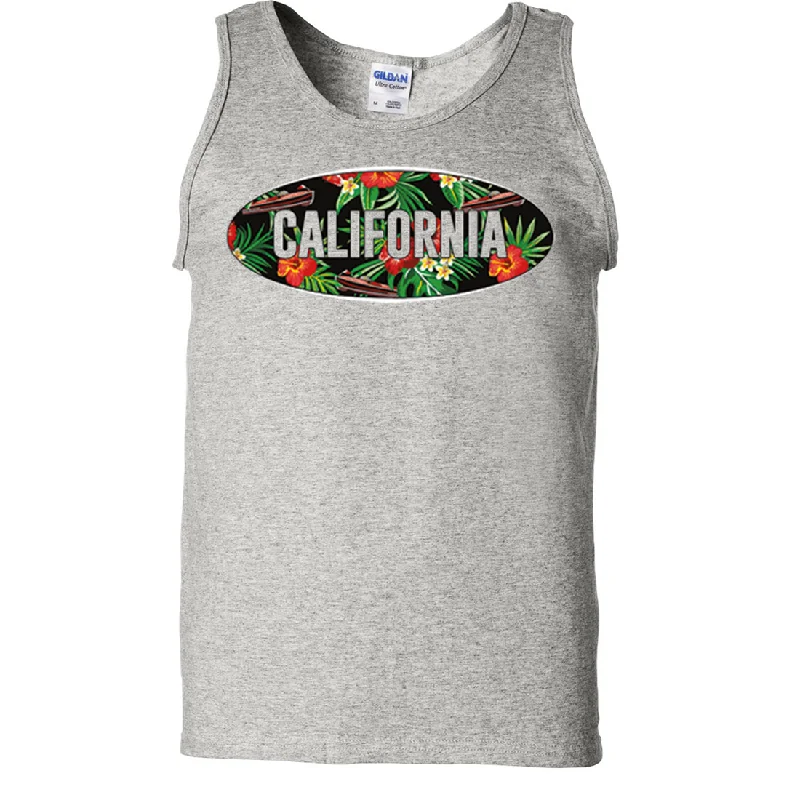 California Tropical Flowers Logo Asst Colors Tank Top