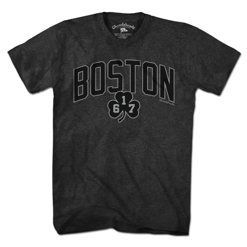 Boston Arch 617 Shamrock Blackout T-Shirt