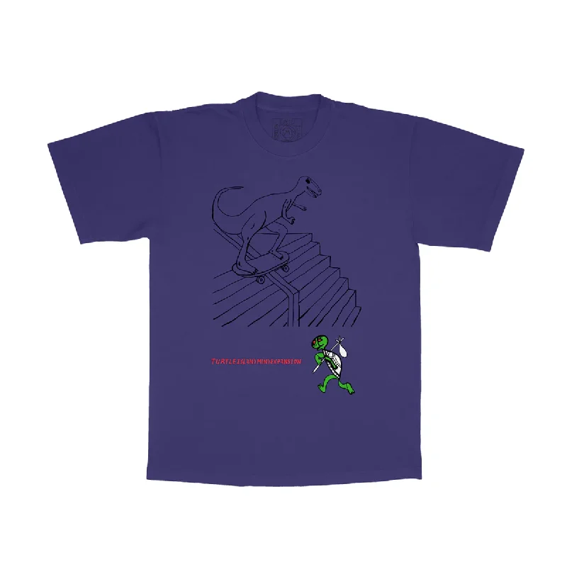 Turtle Island Mind Expansion Back Board T-Shirt - Purple