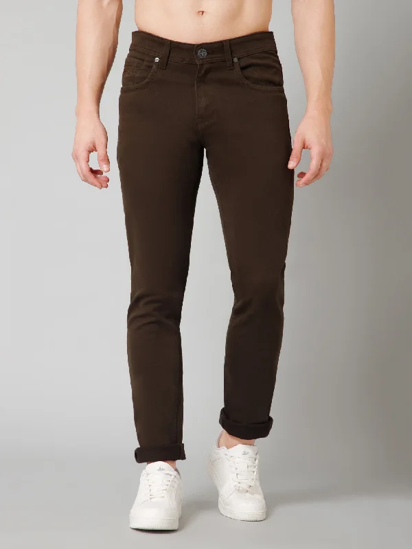 Men's Casual Flat front Military Green  Trousers