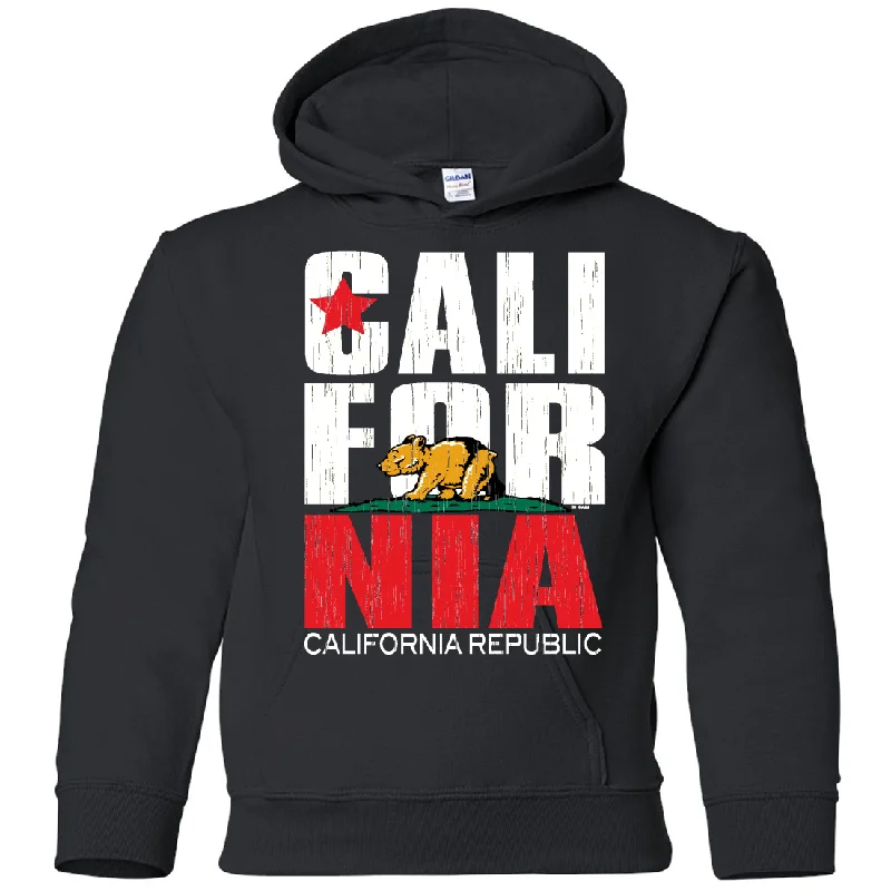 California Republic Vintage Retro Youth Sweatshirt Hoodie