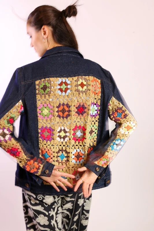 DENIM CROCHET DETAIL JACKET LORINS