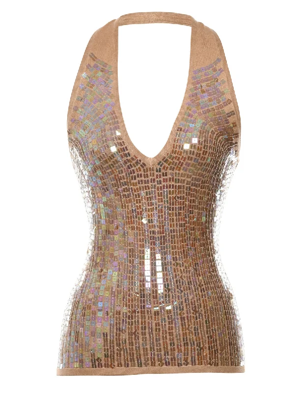 Y2K Sequined Party Top - XS