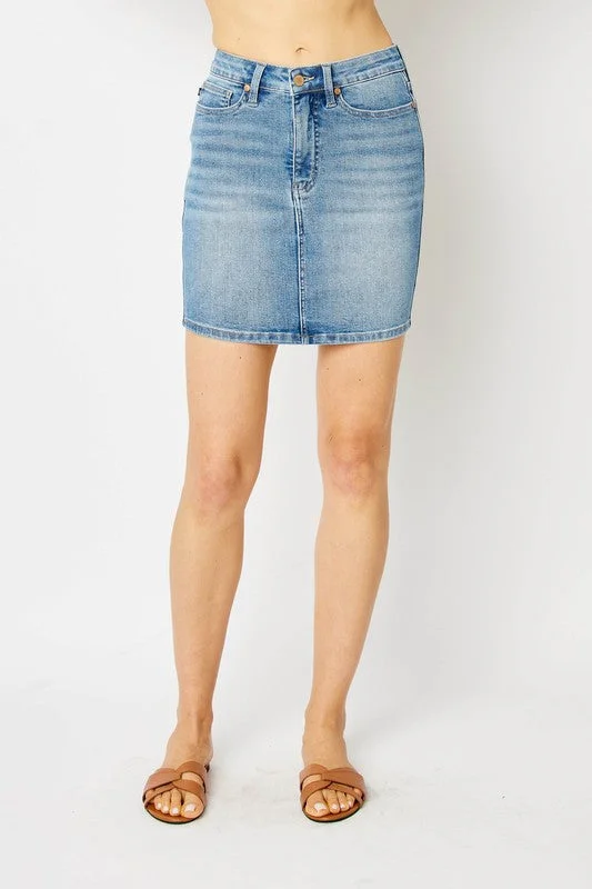 Judy Blue High Rise Denim Mini Skirt