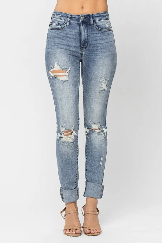 Judy Blue High Rise Destroyed Skinny Jeans