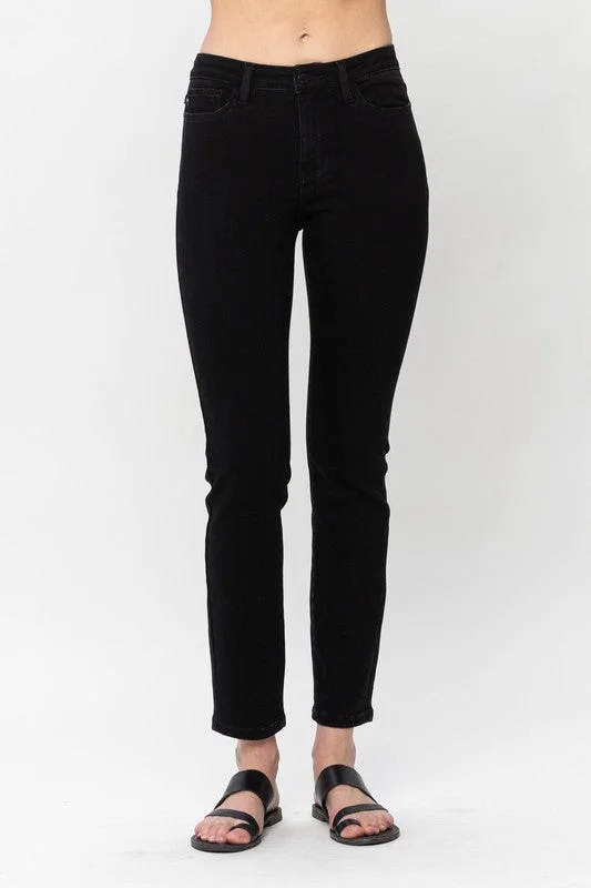 Judy Blue Jet Black Mid Rise Slim Fit Jeans