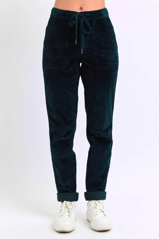 Judy Blue Emerald High Rise Corduroy Cuffed Jogger