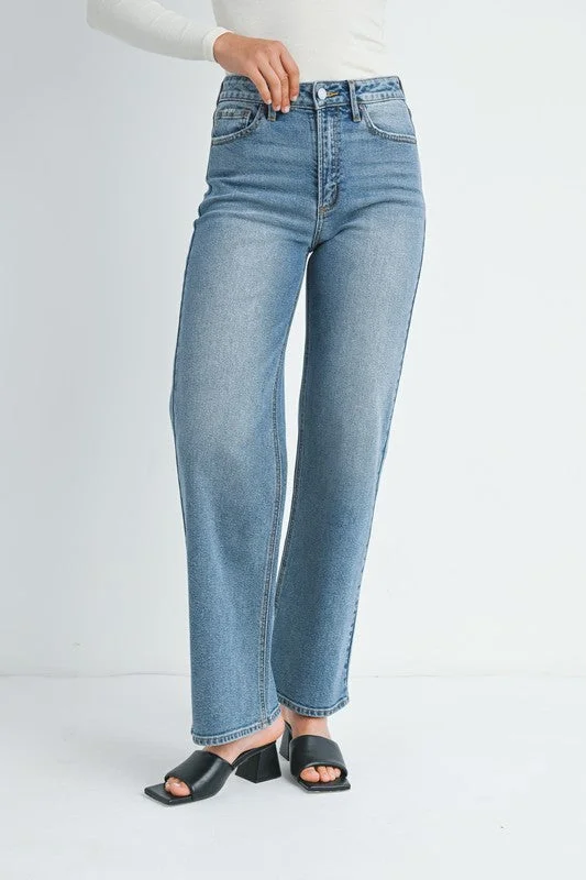 JBD High Rise Full Length Straight Jeans