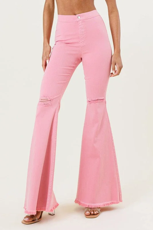 Vibrant Blush High Rise Flare