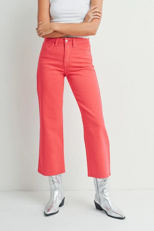 JBD High Rise Slim Wide Leg Jeans