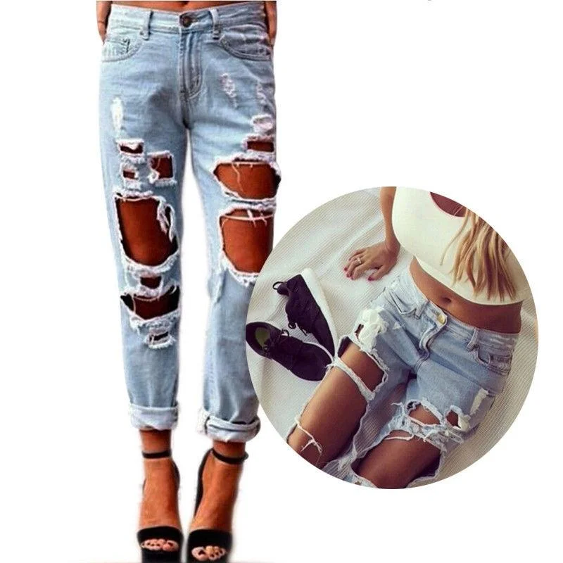 Ripped Slim Denim Jeans