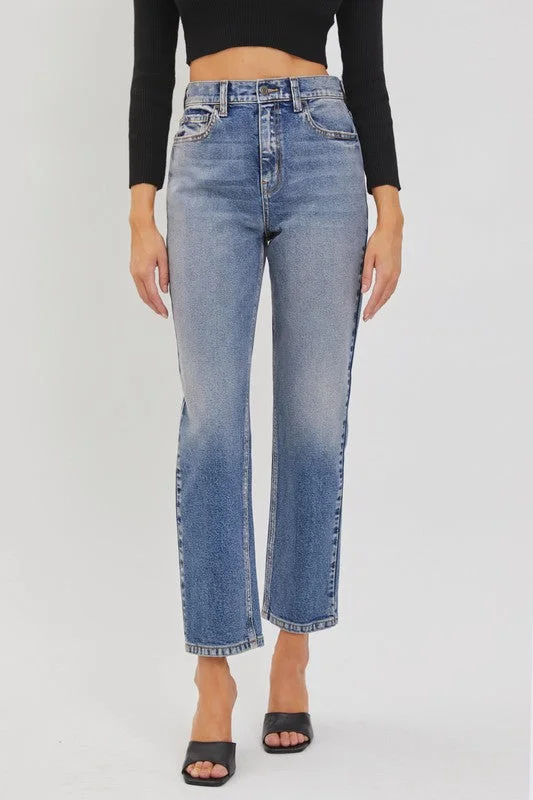 Cello High Rise Tint Straight Jeans