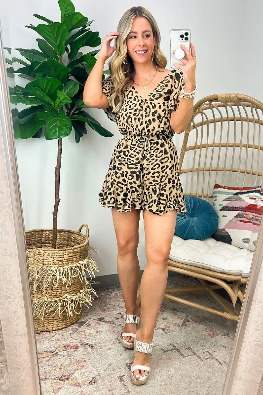 Dede Animal Print Ruffle Romper - FINAL SALE