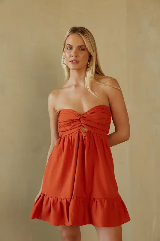 Burnt Orange Linen