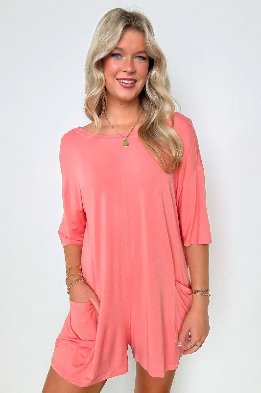 Zalina Oversized Short Sleeve Romper - FINAL SALE