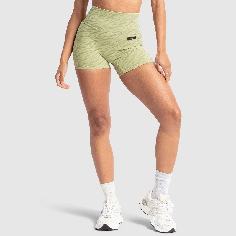 MotionSoft Shorts - Olive Zebra