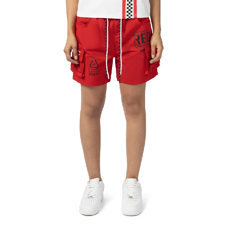 Slouched Utility Shorts - True Red