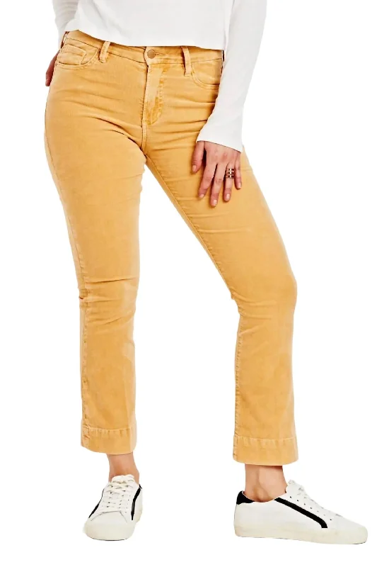 Jeanne Corduroy Pant In Sunset Gold