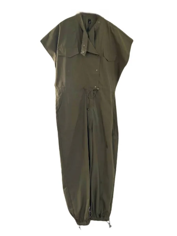 Utility Jumpsuit In Olive